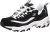 Skechers D’Lites Biggest Fan Regular, Zapatillas, Mujer, Black Trubuck/White Mesh/ Silver Trim, 37.5